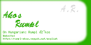 akos rumpl business card